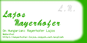 lajos mayerhofer business card